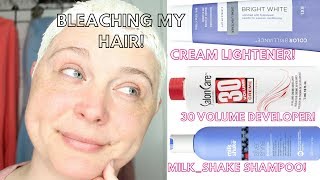 Bleaching My Hair Using Ion Color Brilliance Bright White Cream Lightener  Nicole Chantell [upl. by Ahsemat]