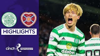 Kyogo Furuhashi Goal Gives Celtic Home Win  Celtic 10 Heart of Midlothian  cinch Premiership [upl. by Blackman]