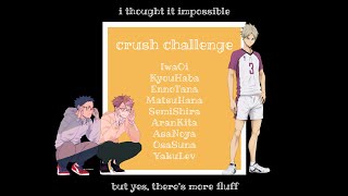 part two kissing his forehead  haikyuu texting crush challenge iwaoi  underrated ships [upl. by Bissell]