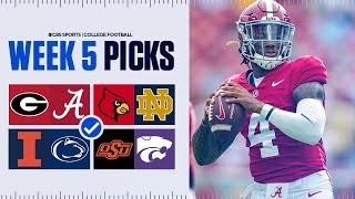 Expert Picks for EVERY Top 25 game in College Football Full Week 5 Predictions [upl. by Booze]