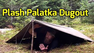 Plash Palatka Dugout Shelter Poncho Stealth Camping [upl. by Dalli287]