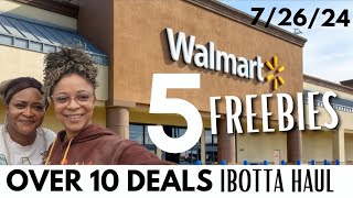 Walmart Deals 72624 Walmart Ibotta Haul Couponing At Walmart This Week 5 FREEBIES 11 DEALS [upl. by Htebasil]