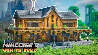 Minecraft How to Build a Spruce Mansion TwoPlayer Survival House [upl. by Silvester]