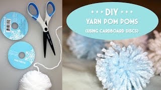 DIY Yarn Pom Poms using cardboard discs [upl. by Katherine380]