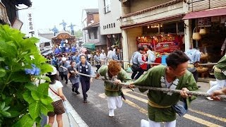 成田祇園祭 2014 山車・屋台 総引き 全て見せます！ 10台の山車・屋台が成田山表参道仲町の坂を駆け上がります Narita Gion Festival [upl. by Kalinda]