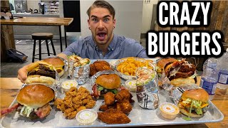 11LB GIANT BURGER AND FRIED CHICKEN PLATTER Crazy Cheat Meal amp Menu Challenge [upl. by Nitsirk]