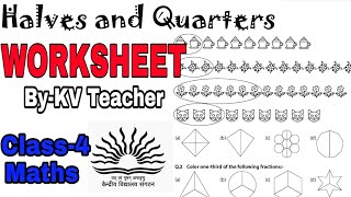 MATHS CLASS 4 CHAPTER 9 HALVES amp QUARTERS [upl. by Yerffoeg]