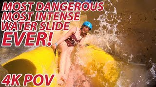 Most INTENSE amp DANGEROUS Waterslide  Colorado River  Mont SaintSauveur  4K POV  July 2019 [upl. by Massie]