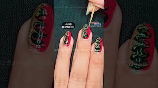 Toothpick nail art 💅 nailartdesignsathomewithouttools nailart shorts unhas [upl. by Bain895]