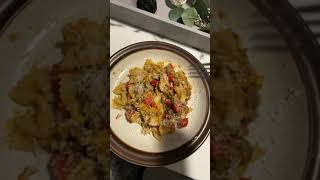 Bow tie Pasta Hubs new recipe pastalover [upl. by Leerzej]