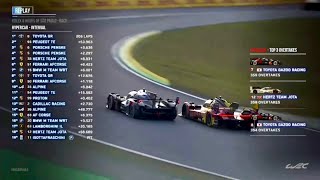 Kamui Kobayashi outsidepass on 50 Ferrari at Interlagos WEC [upl. by Eirual]