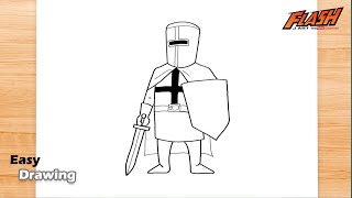 how to draw medieval crusader [upl. by Mortie888]