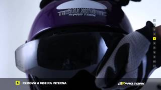 Tutorial Como trocar a viseira do seu capacete Pro Tork New Atomic [upl. by Matthias]