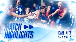 AFLW W3 match highlights Melbourne v North Melbourne [upl. by Wally]