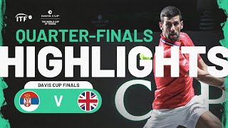 Highlights Novak Djokovic SRB v Cameron Norrie GBR  Davis Cup Finals 2023 [upl. by Saxen]