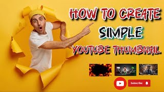 How to create simple youtube thumbnail  create for inshot app in mobile [upl. by Willi]