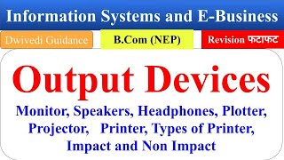 3 Output Devices Information Systems and E Business lu bcom nep videos Printer Monitor bcom [upl. by Olegnaid]