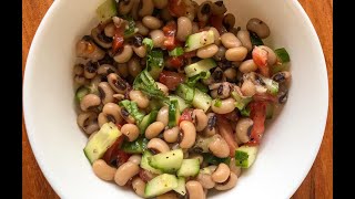 Black eyed beans salad  LobiyaRongi salad [upl. by Gide]