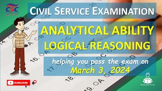 Civil Service Exam  Analytical Ability  Logical Reasoning V1  with explanation [upl. by Bahe]