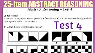 25item ABSTRACT REASONING Test 4 AFPSAT NAPOLCOM UPCAT College Entrance Test Employment [upl. by Hadeis814]