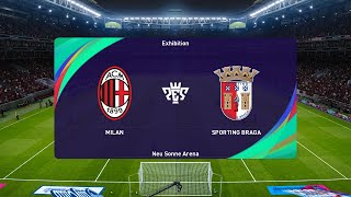 AC Milan U19 vs SC Braga U19 28022024 UEFA Youth League PES 2021 [upl. by Tesler]