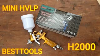 Hobi Ngecat BestTools Mini HVLP Spray Gun H2000 08mm Layak Kamu Pertimbangkan  UNBOXING amp RESULT [upl. by Ahsekel]