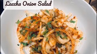 Laccha Onion Salad  Dhaba Style  Livetobefoodie [upl. by Akalam]