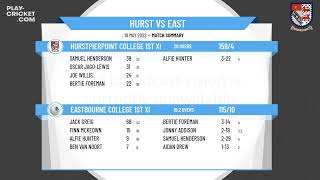 ECB Friendly  Hurstpierpoint College 1st XI v Eastbourne College 1st XI [upl. by Ahsirt]