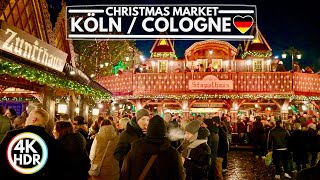 🇩🇪 Köln  Cologne Germany Christmas Market in Winter 2023✨4K HDR Walking Tour [upl. by Eirok]