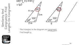 Similarity And Congruence Find Lengths On Congruent Triangles Grade 3  GCSE Maths Revision [upl. by Eocsor811]