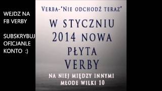 Verba  Nie odchodź teraz Zapowiedz nowej płyty Verby premiera styczeń 2014 [upl. by Roarke]