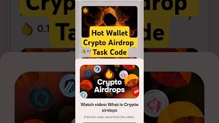 Hot wallet Code today I Crypto Airdrop task code  Hot protocol phrase  fyp foryouforyourpage [upl. by Gustav814]