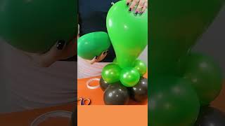 🌵How to make a cactus with balloons🌵Aprende hacer cactus con globos🌵diy party balloon shorts [upl. by Ocnarf880]