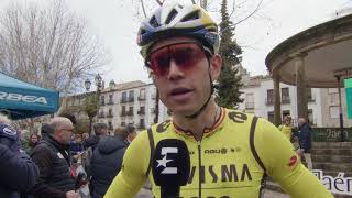 Wout van Aert  Interview at the start  Clásica Jaén Paraiso Interior 2024 [upl. by Dario120]