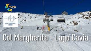 Pista Col Margherita  Lago Cavia rilassante discesa in alta quota falcade colmargherita skiing [upl. by Neiht]