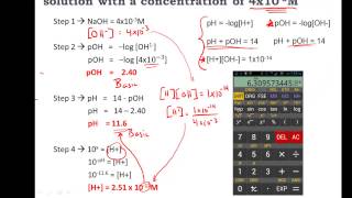 Calculating pH pOH H H3O OH of Acids and Bases  Practice [upl. by Sardse]