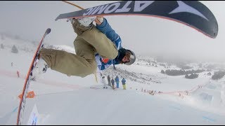 Slopestyle Skiing FOLLOW CAM gopro Hero 6  Karma Grip [upl. by Yznil]