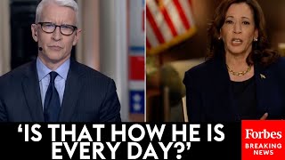 VIRAL INTERVIEW Kamala Harris Has Tense PostDebate Interview With CNNs Anderson Cooper [upl. by Aihsrop]