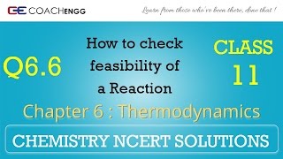 Thermodynamics Q66 Chapter 6 Class 11 CHEMISTRY NCERT Solutions [upl. by Josefa297]