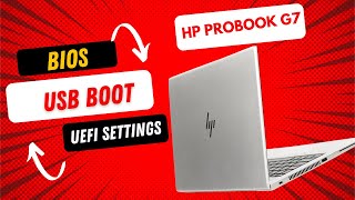 How To Get Into BIOS On HP ProBook G7 Enable USB Boot [upl. by Adamek]