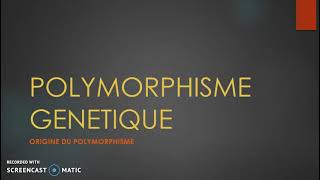 PolymorphismeBiologieViegènesmutationdiversité Polymorphisme génétique [upl. by Angadreme]