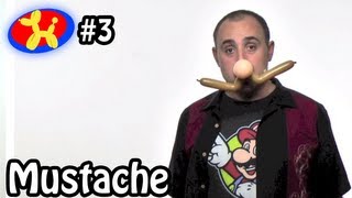 One Balloon Mustache  Balloon Animal Lessons 3 [upl. by Amabil]