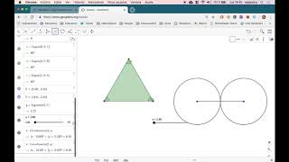 Triángulos equilátero isósceles y escaleno con Geogebra [upl. by Wamsley86]