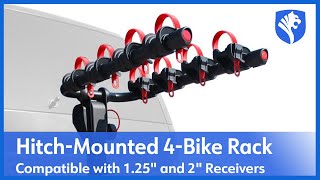 Hitch Mounted 4Bike Rack Installation  TYGER AUTO [upl. by Berni]