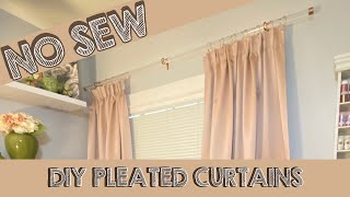 No Sew DIY Pleated Curtains [upl. by Cowles]