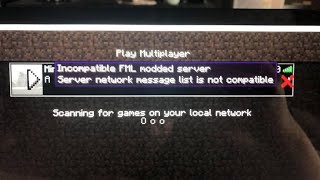 Fix Incompatible FML Modded Server Mod List Is Not Compatible On Minecraft Problem Solve [upl. by Nerok]