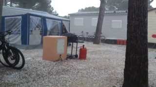 Granizada en Calella de Palafrugell 2013 camping la siesta [upl. by Bromleigh]