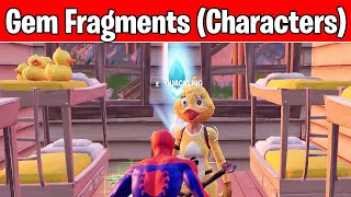 Collect Gem Fragments near Characters All locations  Fortnite Chapter 3 Shanta Quests [upl. by Aynwat]