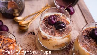 Chai Tiramisu Cups no egg  Tiramisu with a Chai Twist [upl. by Connors320]