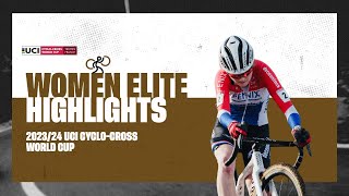 Troyes  Women Elite Highlights  202324 UCI Cyclocross World Cup [upl. by Nilrem]